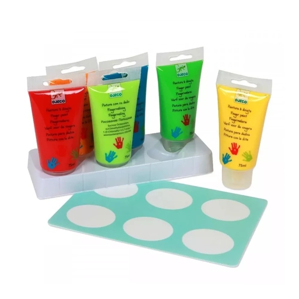 Набір пальчикових фарб Djeco, 6 кольорів (DJ08860) - Pampik - 3