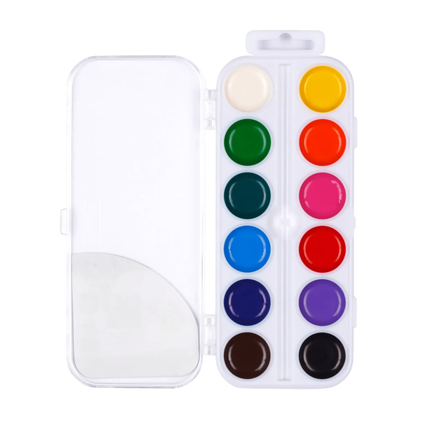 Акварельні фарби ZiBi Kids Line, 12 кольорів (ZB.6544-08) - Pampik - 2