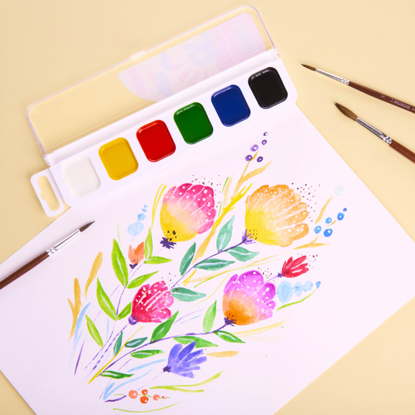 Фарби акварельні 1 Вересня, медові, 6 кольорів (110269) - Pampik - 8