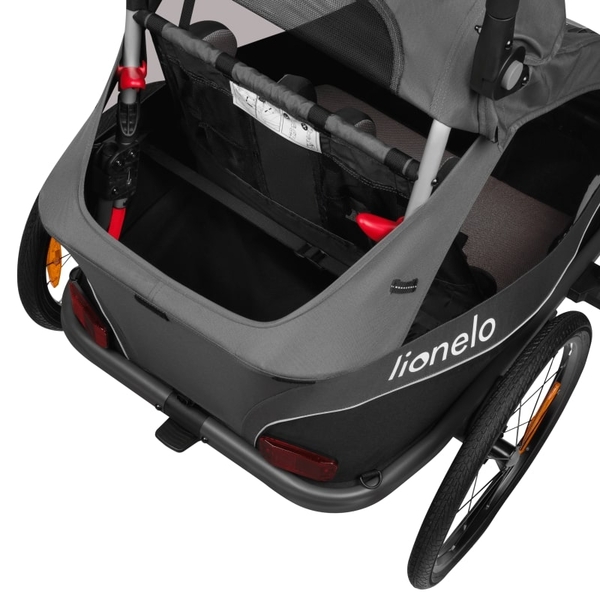 Велосипедний причіп з функцією коляски Lionelo Cama Grey Graphite - Pampik - 8