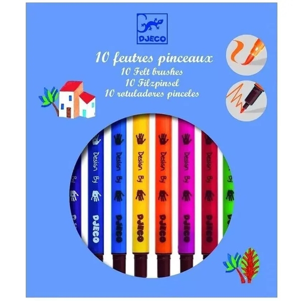 Набор двухсторонних фломастеров Djeco Классика, 10 шт. (DJ08800) - Pampik