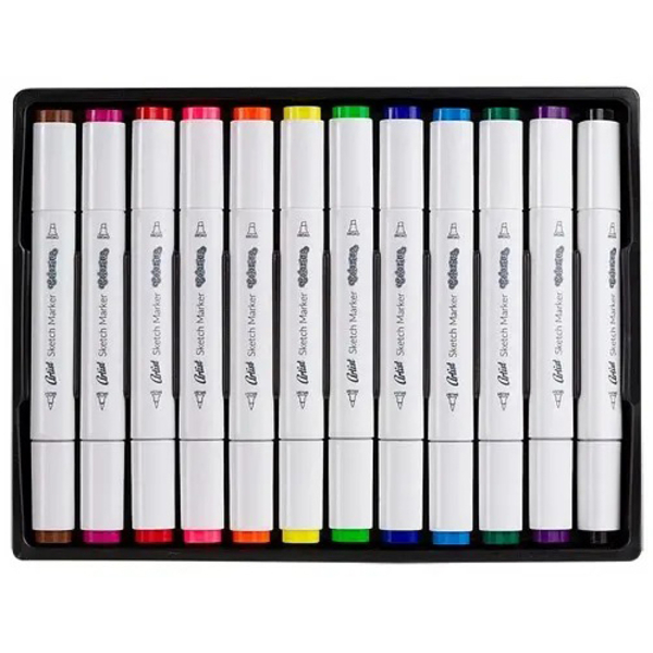 Маркеры для рисования Colorino Artist, двусторонние, 12 цветов (92470PTR) - Pampik - 2