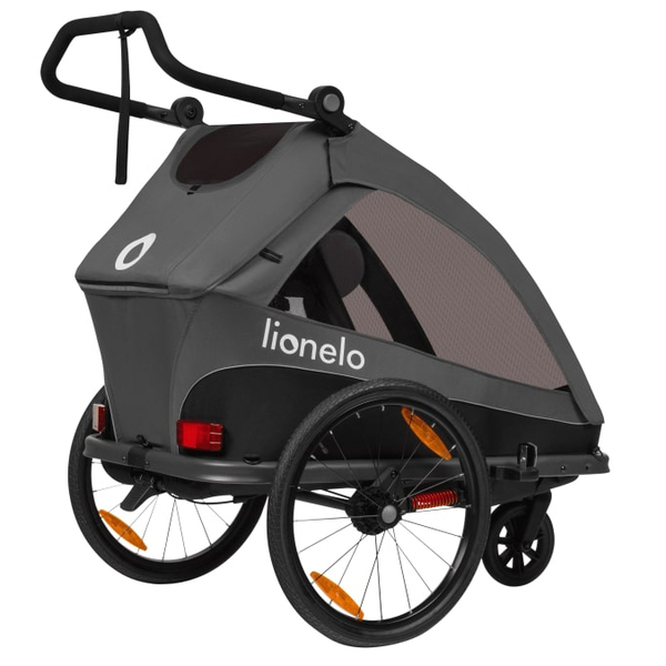 Велосипедний причіп з функцією коляски Lionelo Cama Grey Graphite - Pampik - 2