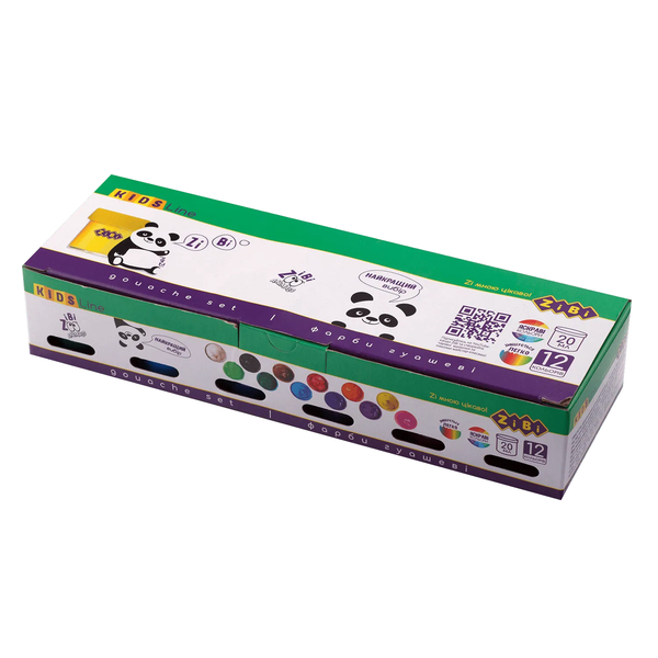 Гуашь ZiBi Kids Line, 12 цветов (ZB.6604) - Pampik
