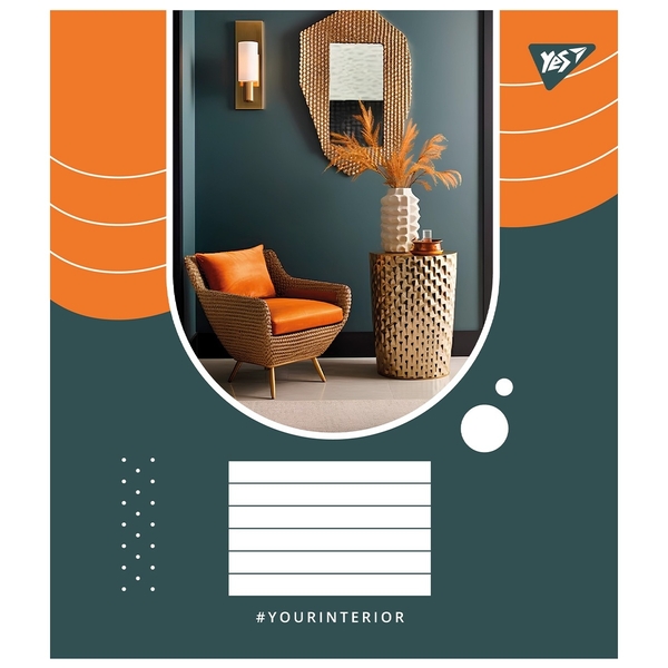 Набір зошитів Yes Your interior А5 в лінійку, 96 аркушів, 5 шт. (767182) - Pampik - 4