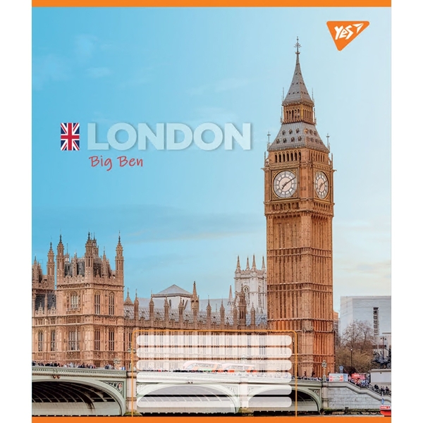 Набір зошитів Yes Greatest cityes А5 в лінійку, 96 аркушів, 5 шт. (767179) - Pampik - 4