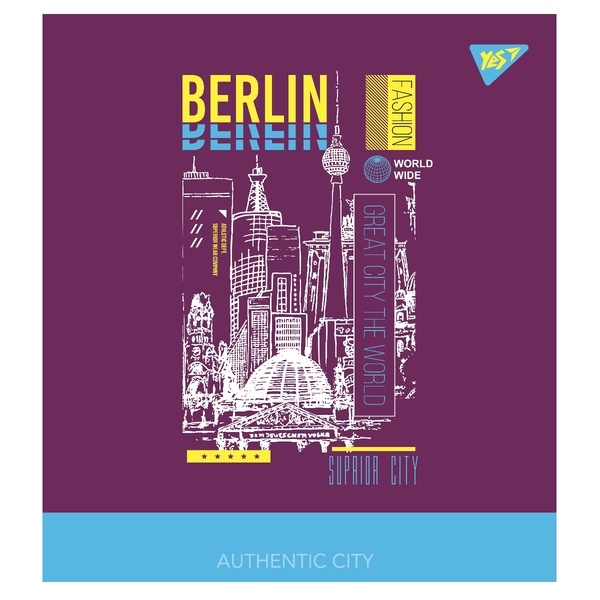 Набір зошитів Yes Dream place А5 в клітинку, 18 аркушів, 10 шт. (766811) - Pampik