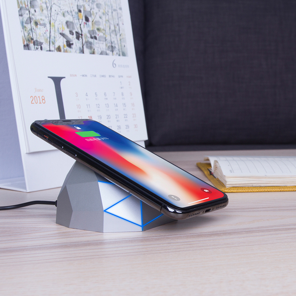 Беспроводное зарядное устройство Xoopar Geo Dock, серебристый (XP61063.12BL) - Pampik - 7