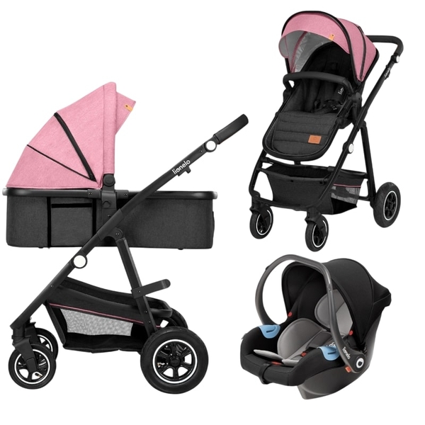 Универсальна коляска 3 в 1 Lionelo Amber Pink Rose - Pampik