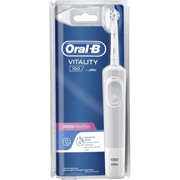 Електрична зубна щітка Oral-B Vitality 100, білий - Pampik