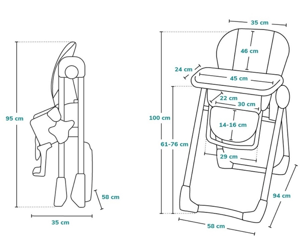 Стульчик для кормления Lionelo Zanna Pink Bubblegum, розовый - Pampik - 16