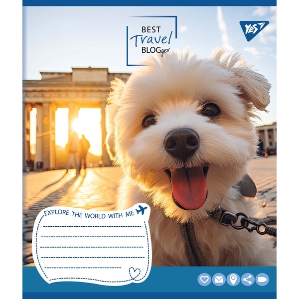 Набір зошитів Yes Best travel blogger А5, в клітинку, 36 аркушів, 15 шт. (767060) - Pampik - 6