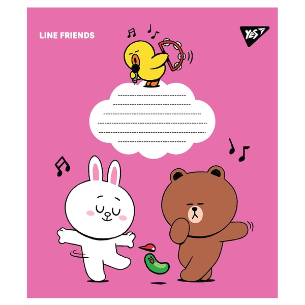 Нотний зошит Yes Line friends, А5, 12 аркушів, 25 шт. (766255) - Pampik - 4
