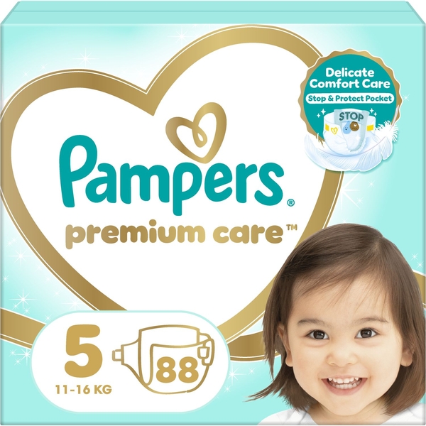 Набір підгузків на липучках Pampers Premium Care 5 (11-16 кг), 176 шт. (2 уп. по 88 шт.) - Pampik - 2