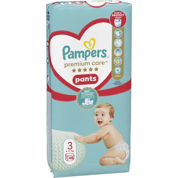 Набір підгузків-трусиків Pampers Premium Care Pants 3 (6-11 кг), 96 шт. (2 уп. по 48 шт.) - Pampik - 3