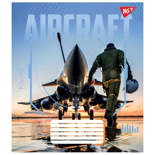 Набір зошитів Yes Aircraft А5, в клітинку, 48 аркушів, 10 шт. (767102) - Pampik - 2