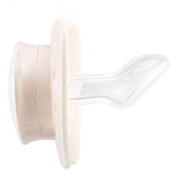 Пустушка силіконова Nip Я унікум №2, ортодонтична, 5-18 міс., 2 шт., бежевий з блакитним (31313) - Pampik - 2