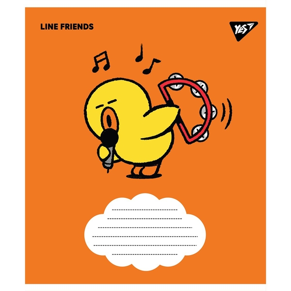 Нотний зошит Yes Line friends, А5, 12 аркушів, 25 шт. (766255) - Pampik - 5