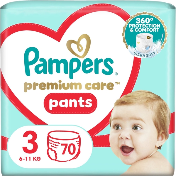 Набір підгузків-трусиків Pampers Premium Care Pants 3 (6-11 кг), 140 шт. (2 уп. по 70 шт.) - Pampik - 2