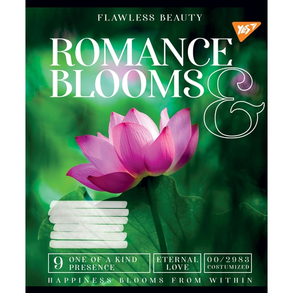 Набір зошитів Yes Romance Blooms, A5, в лінію, 96 аркушів, 5 шт. (766509) - Pampik - 3