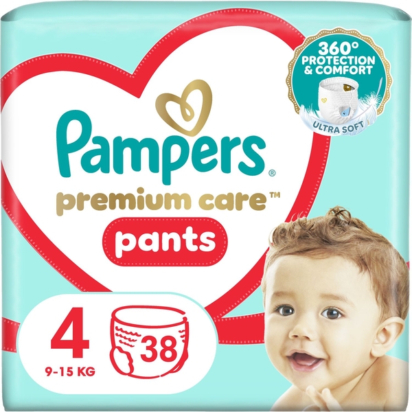 Набір підгузків-трусиків Pampers Premium Care Pants 4 (9-15 кг), 76 шт. (2 уп. по 38 шт.) - Pampik - 2