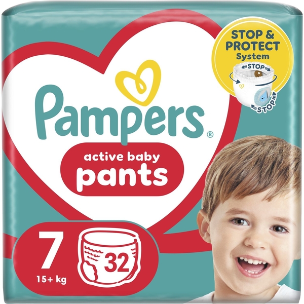 Набор подгузников-трусиков Pampers Active Baby Pants 7 (17+ кг), 64 шт. (2 уп. по 32 шт.) - Pampik - 2