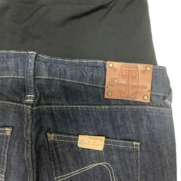 Джинсы Queen Mum прямые, трикотажный живот, р.48, джинс, синий (75.3385/6053) - Pampik - 4