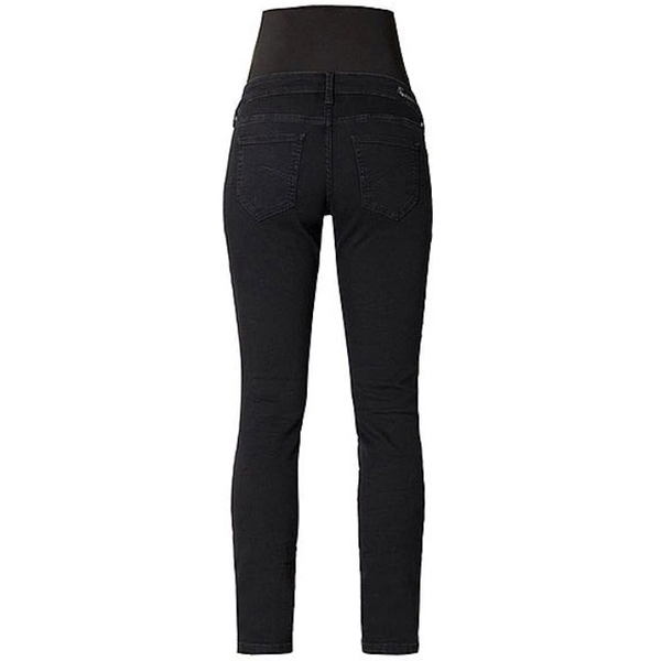 Джинси Queen Mum, трикотажний живіт, р.44, джинс, чорний (88.3385/6070) - Pampik - 2