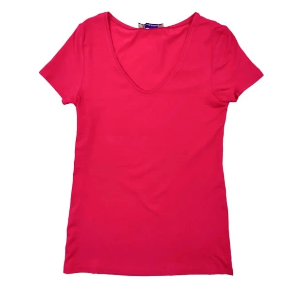 Футболка Queen Mum з V-подібним вирізом, р.44, малиновий (2100.6480/3359) - Pampik