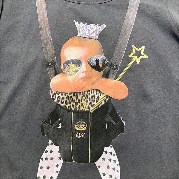 Футболка з довгим рукавом Queen Mum Дитина в слінгу, р.46, сірий (5312.6025/14091) - Pampik - 4