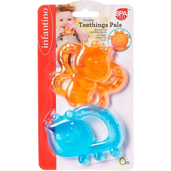 Прорізувач для зубів Infantino Жучок та метелик, з водою (216276) - Pampik