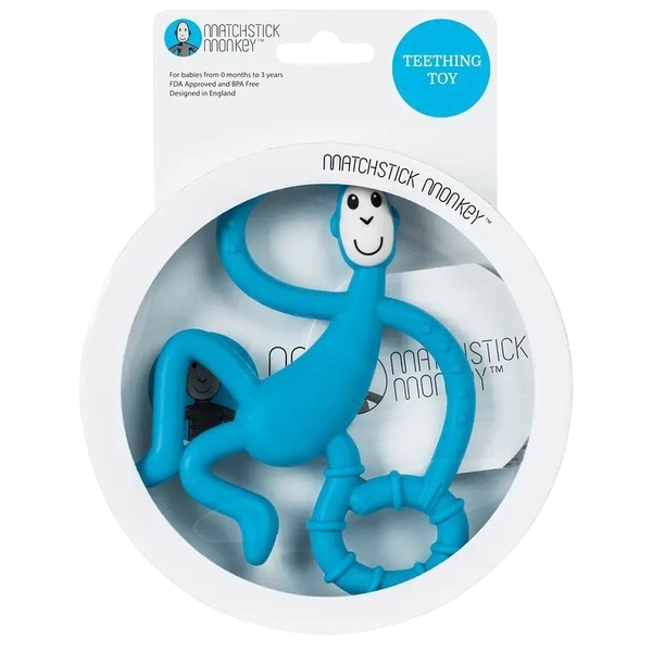 Іграшка-прорізувач Matchstick Monkey Танцююча Мавпочка, 14 см, блакитний (MM-DMT-002) - Pampik - 4