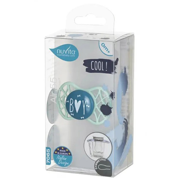 Силіконова симетрична пустушка Nuvita Air55 Cool Boy, 0+ міс. (NV7065NG) - Pampik - 3