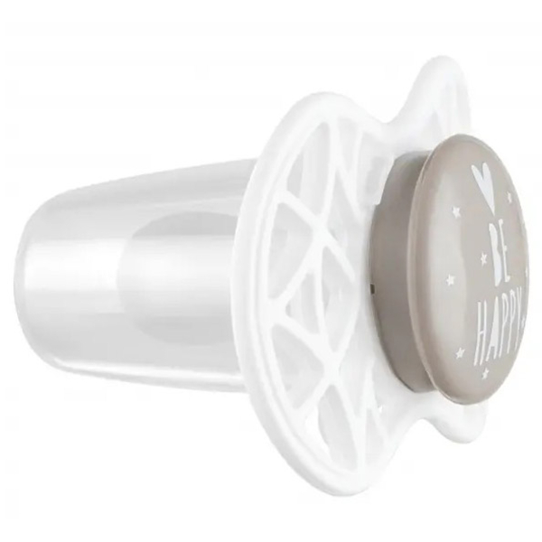 Силіконова симетрична пустушка Nuvita Air55 Cool Be Happy, світиться у темряві, 6-12 міс. (NV7085PG) - Pampik - 2