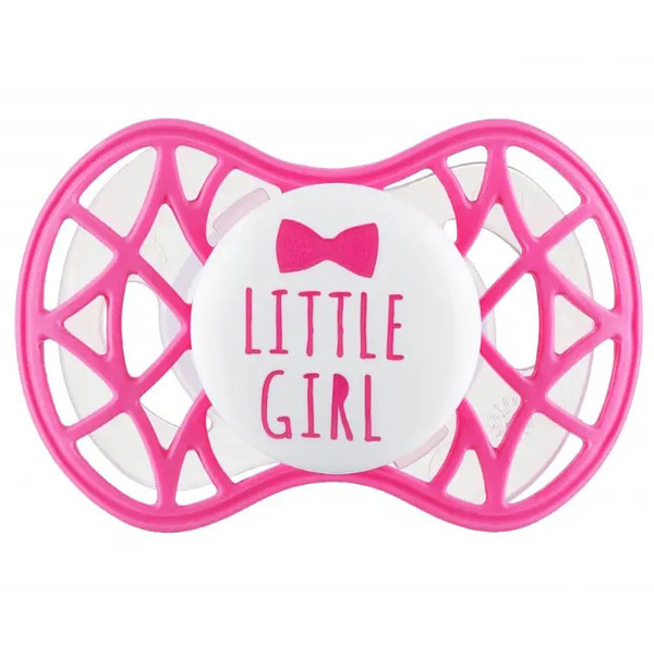 Силіконова симетрична пустушка Nuvita Air55 Cool Little Girl, 6-12 міс. (NV7085SI) - Pampik