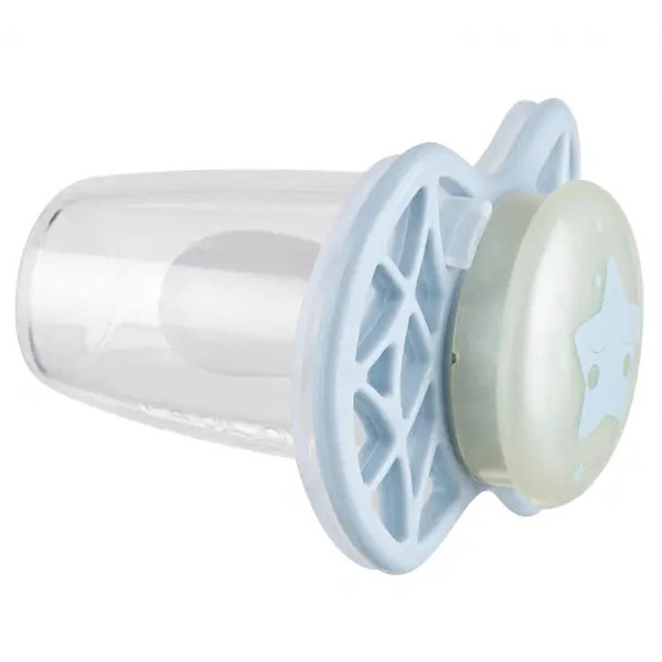 Силіконова симетрична пустушка Nuvita Air55 Cool Star, світиться у темряві, 0+ міс. (NV7065GA) - Pampik - 2