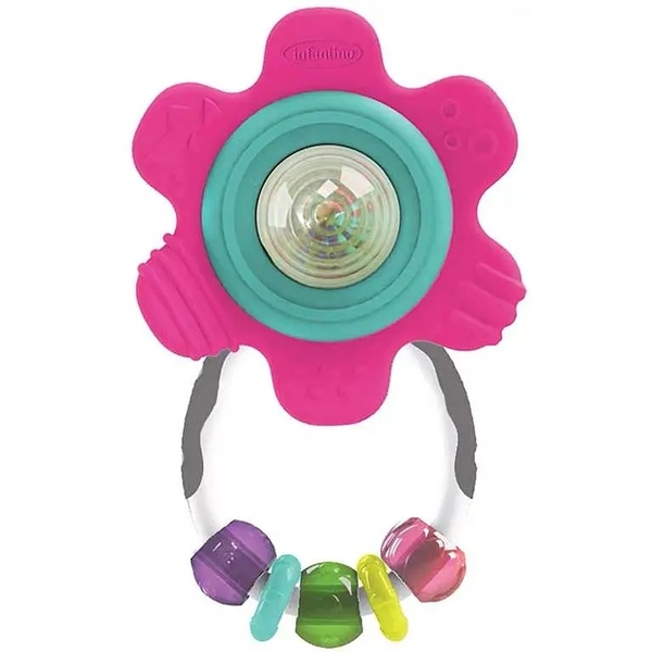 Прорезыватель-погремушка Infantino Цветок (216314I) - Pampik
