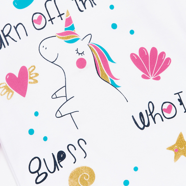 Светящаяся пижама Garnamama Neon PG Summer 134 Белый Голубой (817218.9877332) - Pampik - 5