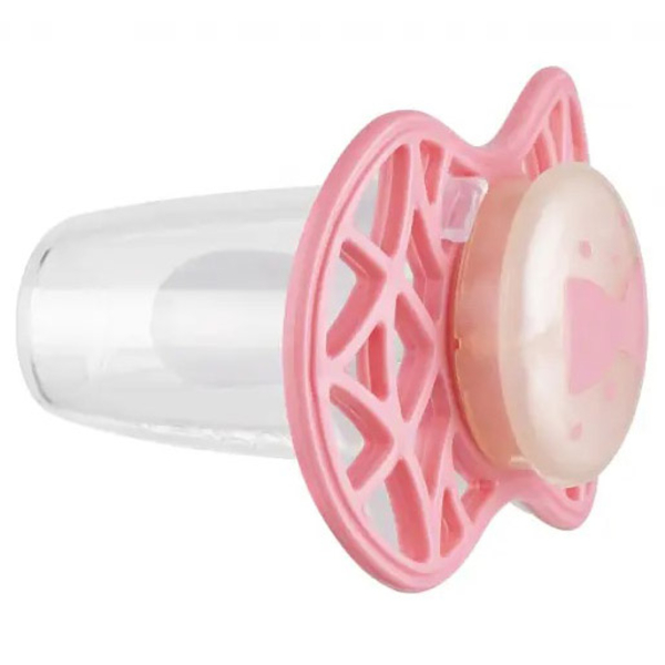 Силіконова симетрична пустушка Nuvita Air55 Cool Бант, світиться у темряві, 6-12 міс. (NV7085GF) - Pampik - 2