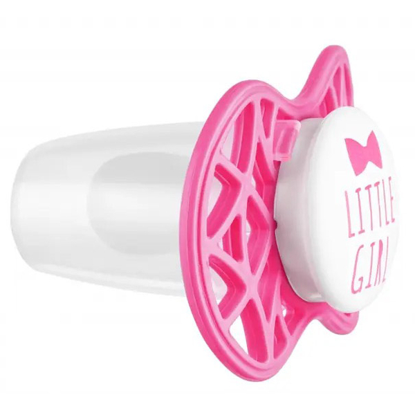 Силіконова симетрична пустушка Nuvita Air55 Cool Little Girl, 6-12 міс. (NV7085SI) - Pampik - 2