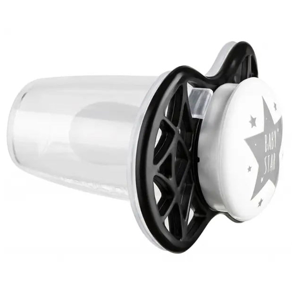 Силіконова симетрична пустушка Nuvita Air55 Cool Baby Star, 0+ міс. (NV7065IB) - Pampik - 2