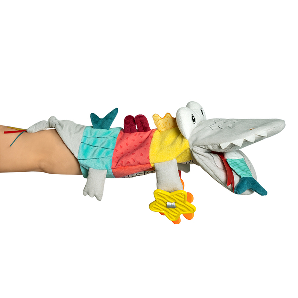 М'яка розвиваюча іграшка-прорізувач Fehn DobabyDoo Крокодил (4001998049183) - Pampik - 7