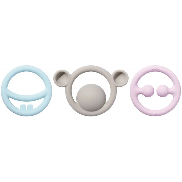 Набір іграшок-прорезивателей Moluk Nigi + Nagi + Nogi Пастельні кольори, 3 шт. (43401) - Pampik