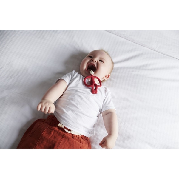 Іграшка-прорізувач Matchstick Monkey Мавпочка, без хвоста, 11 см, червоний (MM-ONT-019) - Pampik - 7