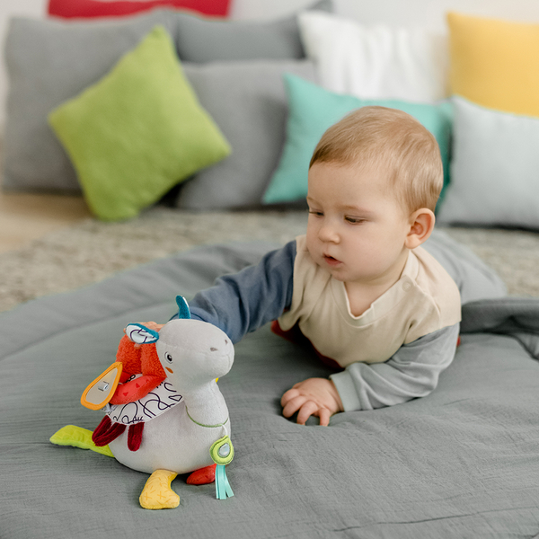 М'яка розвиваюча іграшка-прорізувач Fehn DobabyDoo Активний музичний верблюд (4001998049022) - Pampik - 2