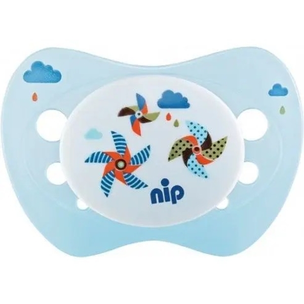 Пустышка Nip Чудесная жизнь №2 Цирк и ветрячки, 5-18 мес., голубой с синим, 2 шт. (31302) - Pampik - 3