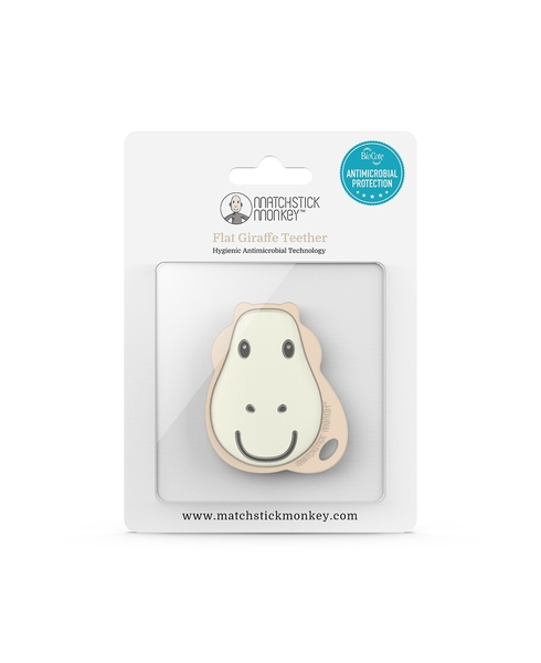 Прорізувач для зубів Matchstick Monkey Bio Cote Жираф, 8 см, бежевий (MM-FGT-001) - Pampik - 4