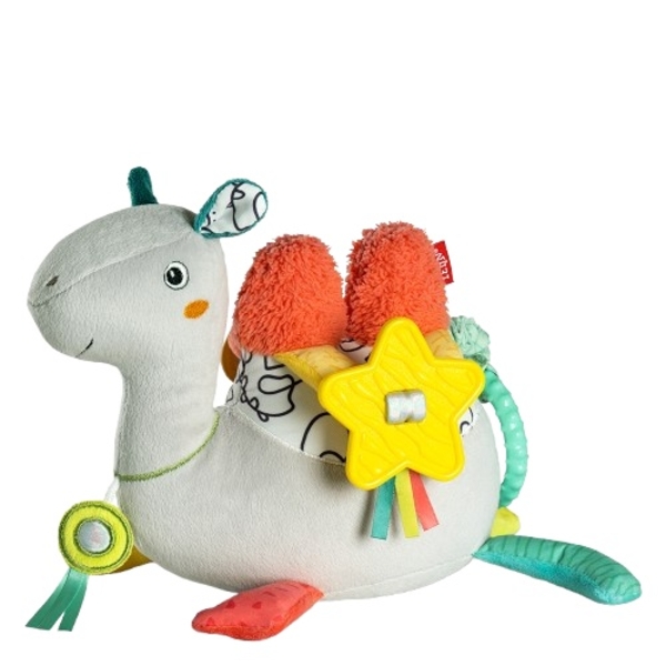 М'яка розвиваюча іграшка-прорізувач Fehn DobabyDoo Активний музичний верблюд (4001998049022) - Pampik