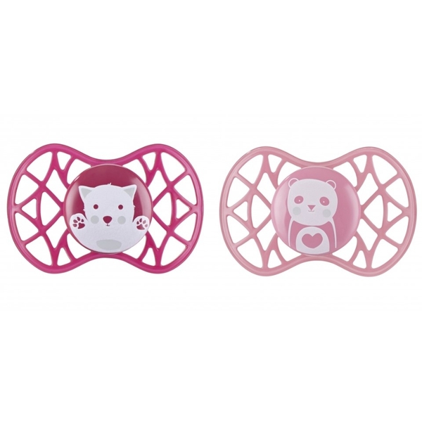 Силіконова симетрична пустушка Nuvita Air55 Explorer Кіт та Панда, 6-12 міс., 2 шт. (NV7087F) - Pampik