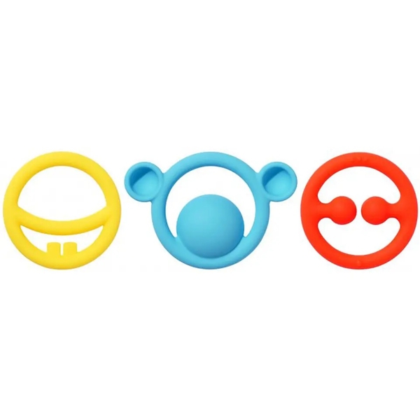 Набор игрушек-прорезывателей Moluk Nigi+Nagi+Nogi Яркие цвета, 3 шт. (43400) - Pampik